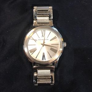 Hardly worn micheal kors silver watch
